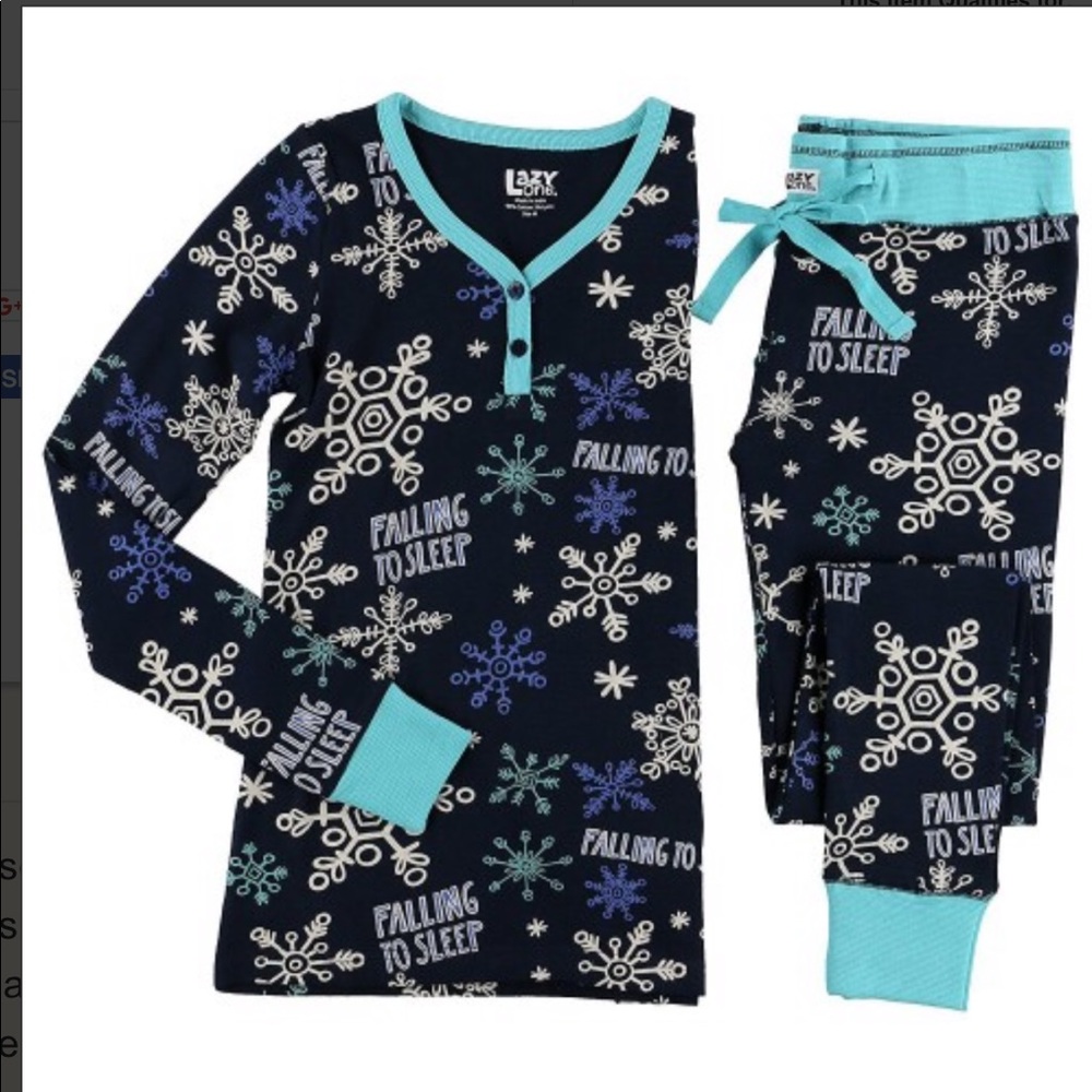 Lazy One snowflake thermal set size XS